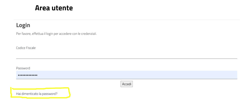 Recupera password persa
